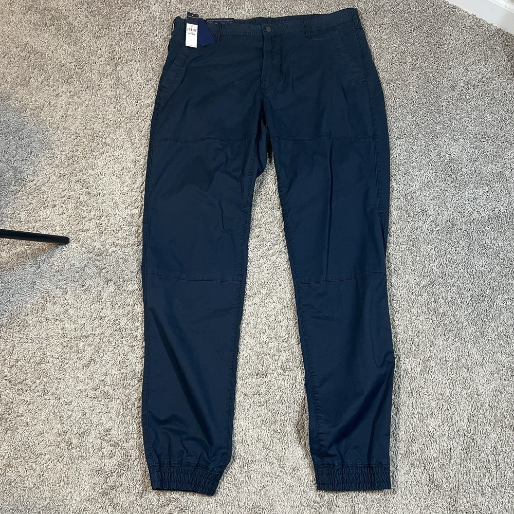 Polo Ralph Lauren Drawstring Button Chino Jogger Hem 38Tx36* (Actual) Navy